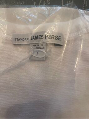 James Perse White Textured Knit Top